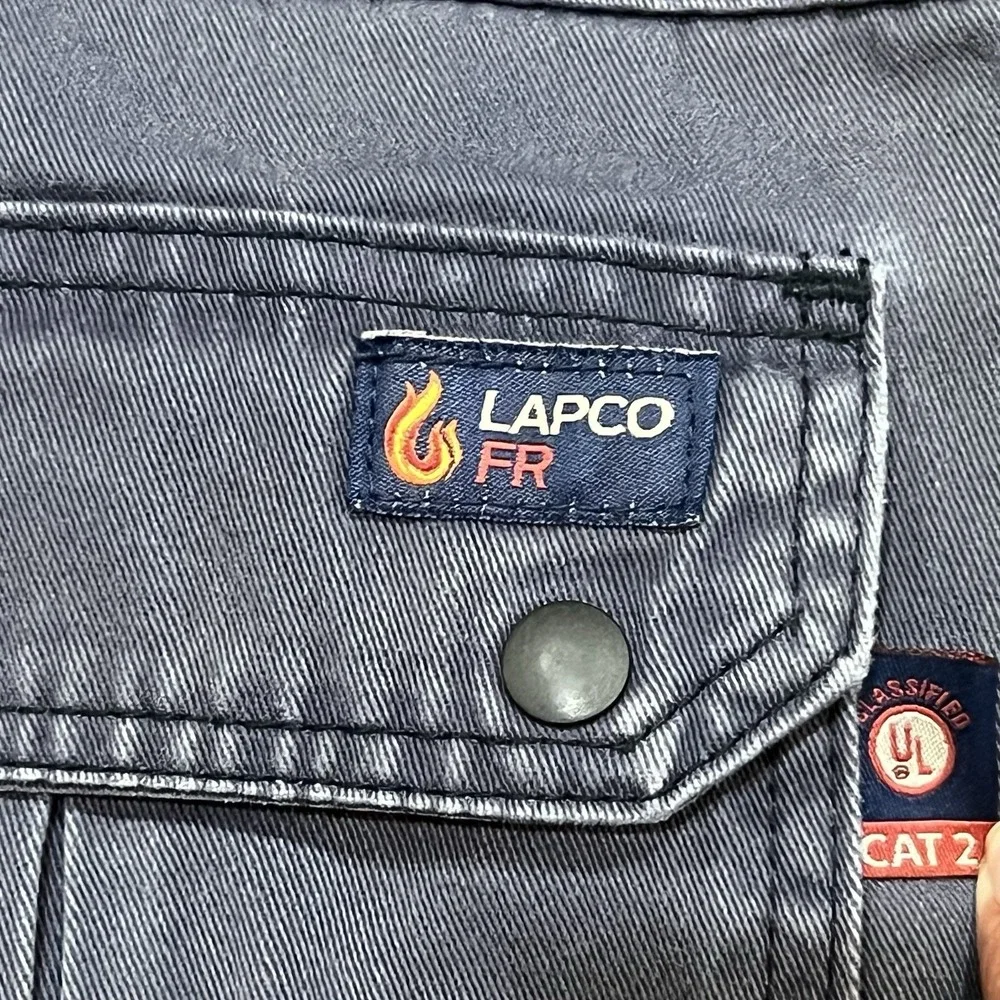 Lapco FR Navy Cargo Pants CAT2 Men's Tag 38x30 (36x29) Work Utility - Picture 8 of 8